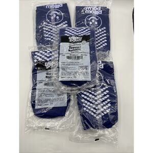 5 PAIR Non Skid Pillow Paws Slipper Socks 3X-L Bariatric Royal Blue Single Side
